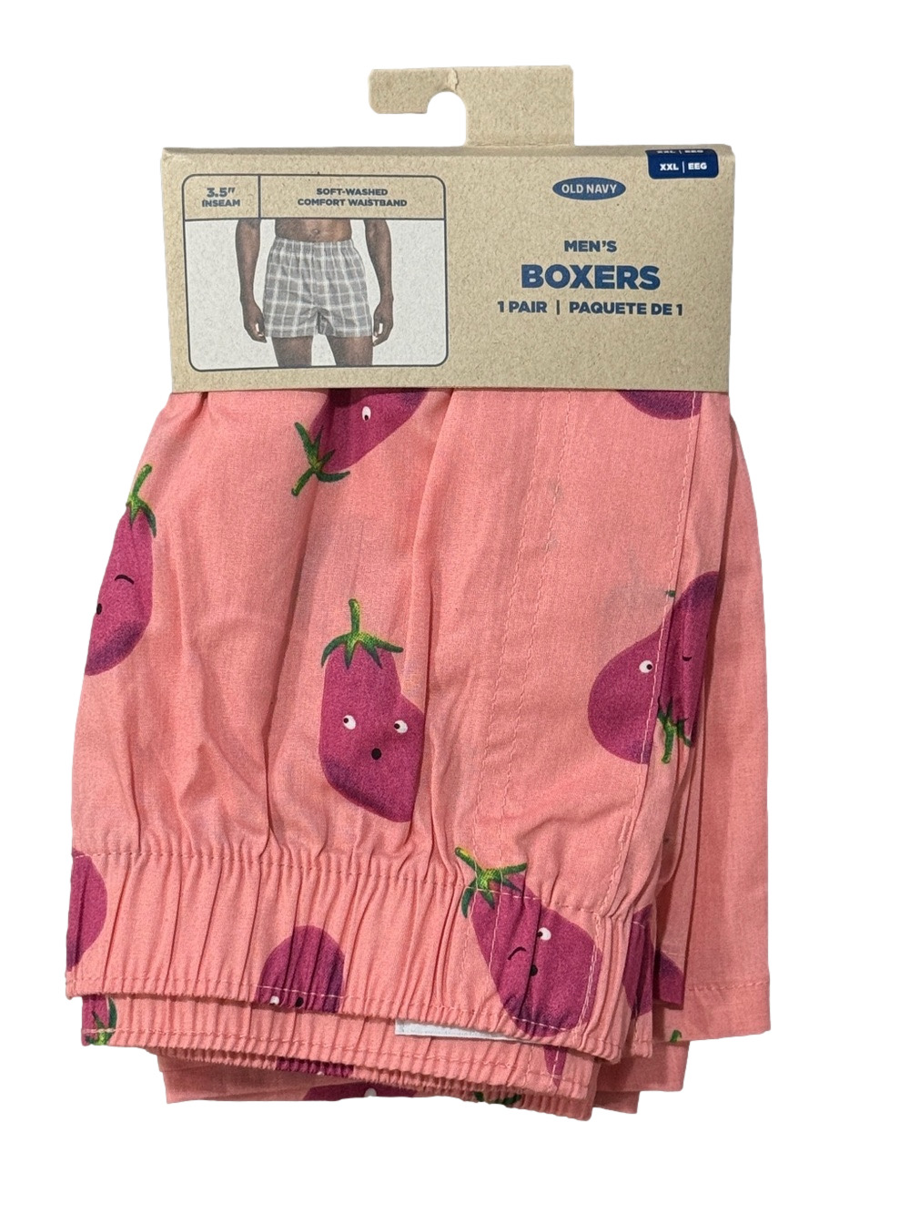 Mens Eggplants Boxer Shorts - Size XXL - Old Navy - NWT